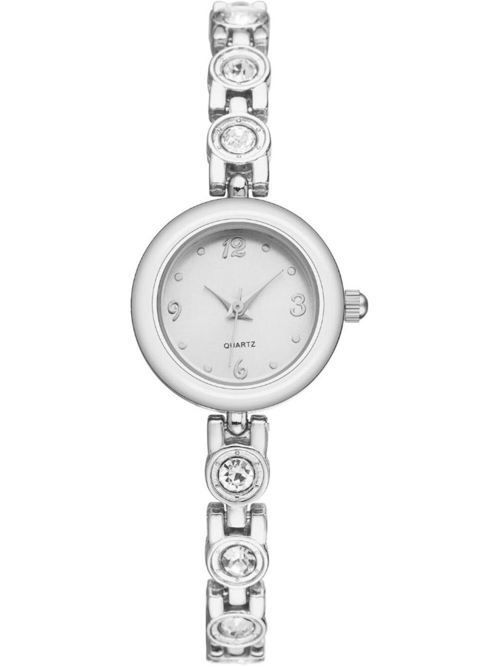 Women's Silver Small Thin Analog Bracelet Quartz Dainty Waterproof Wrist Watch